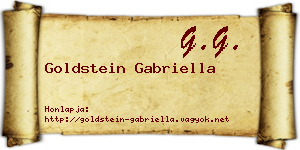 Goldstein Gabriella névjegykártya